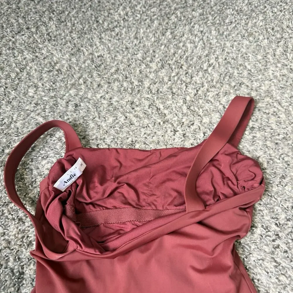 ANDIE Swimsuit The Azzura One Piece Size M Womens Burnish Red MISSING PADS